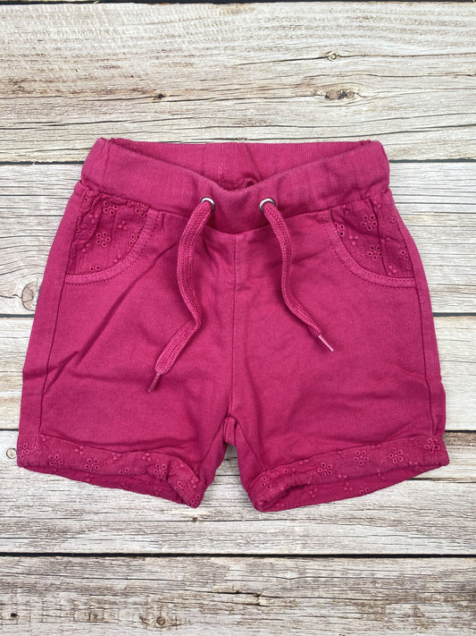 Pantaloncino in felpa e sangallo