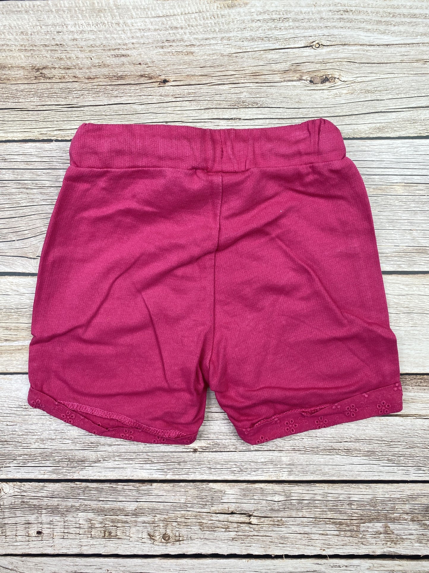 Pantaloncino in felpa e sangallo