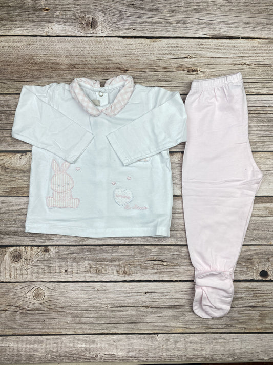 Pigiama manica lunga pantaloni con piedini