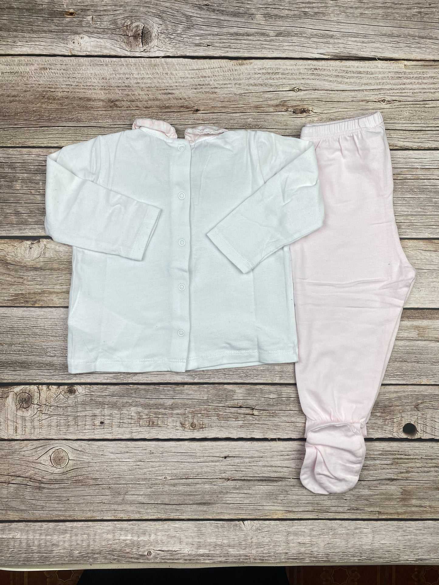 Pigiama manica lunga pantaloni con piedini
