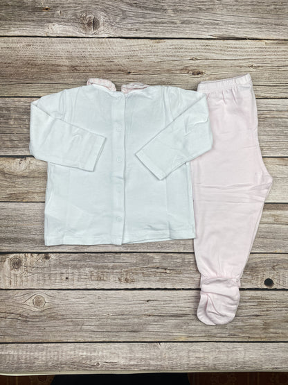 Pigiama manica lunga pantaloni con piedini