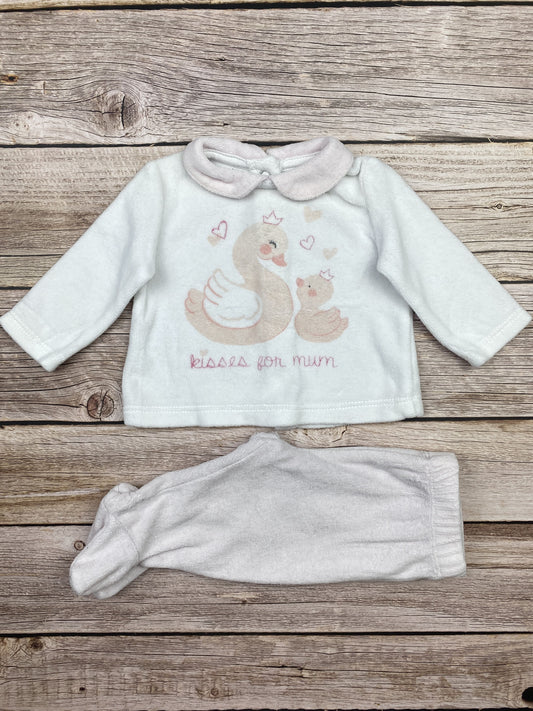 Pigiama manica lunga pantaloni con piedini
