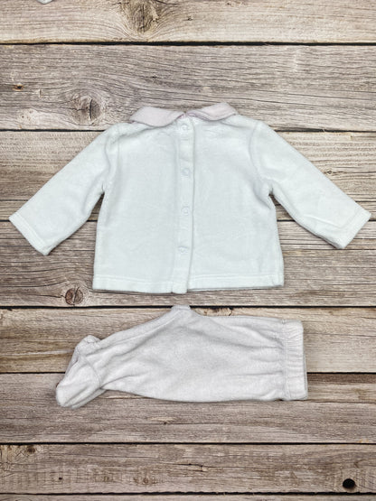 Pigiama manica lunga pantaloni con piedini