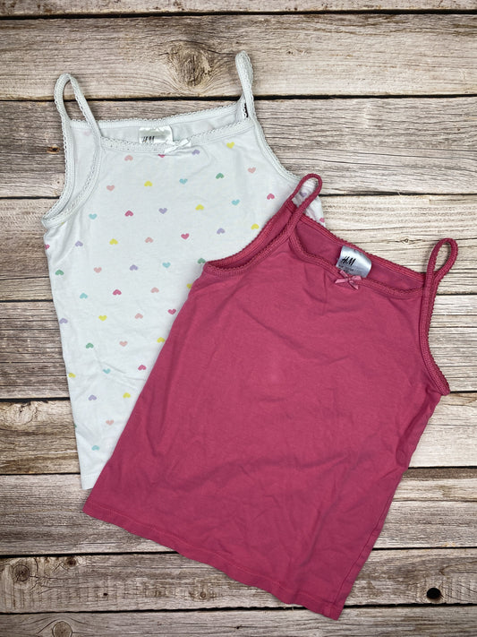 Set due t-shirt senza manica