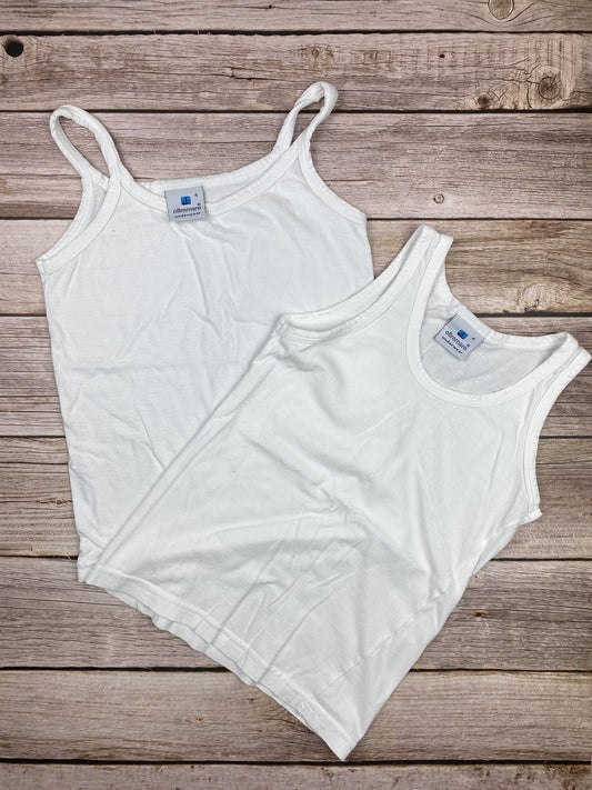 Set due t-shirt senza manica