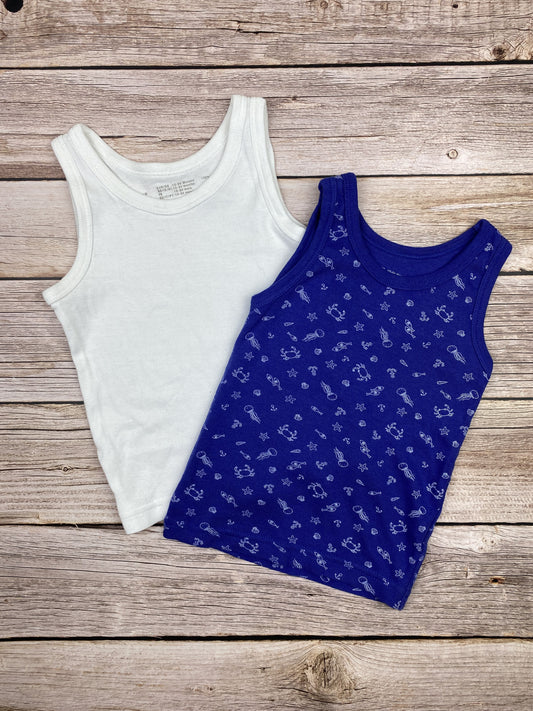 Set due t-shirt senza manica