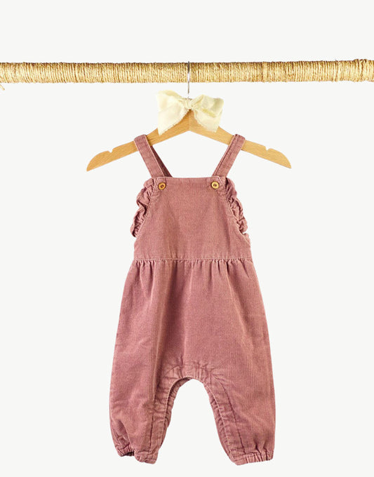 Salopette in velluto con pantalone lungo