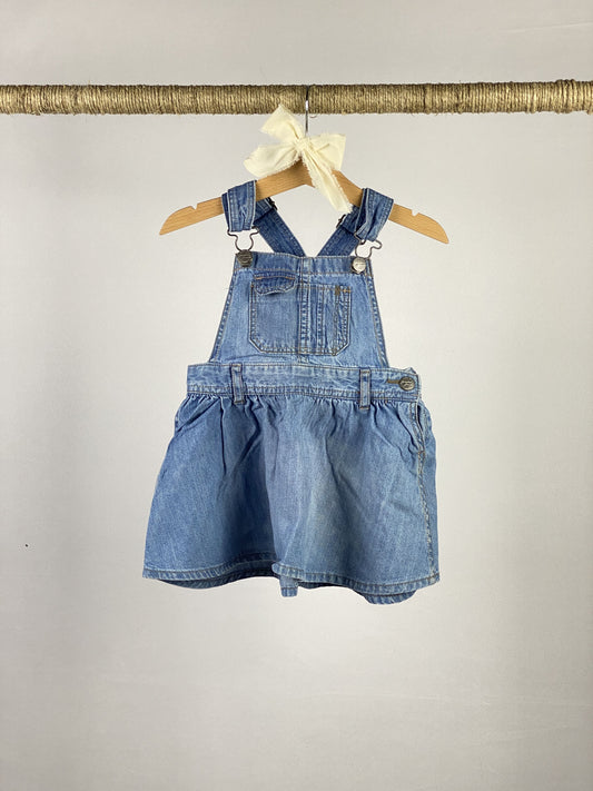 Salopette in jeans con gonna