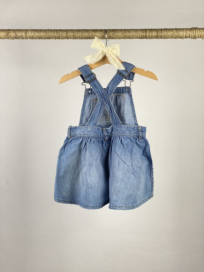Salopette in jeans con gonna