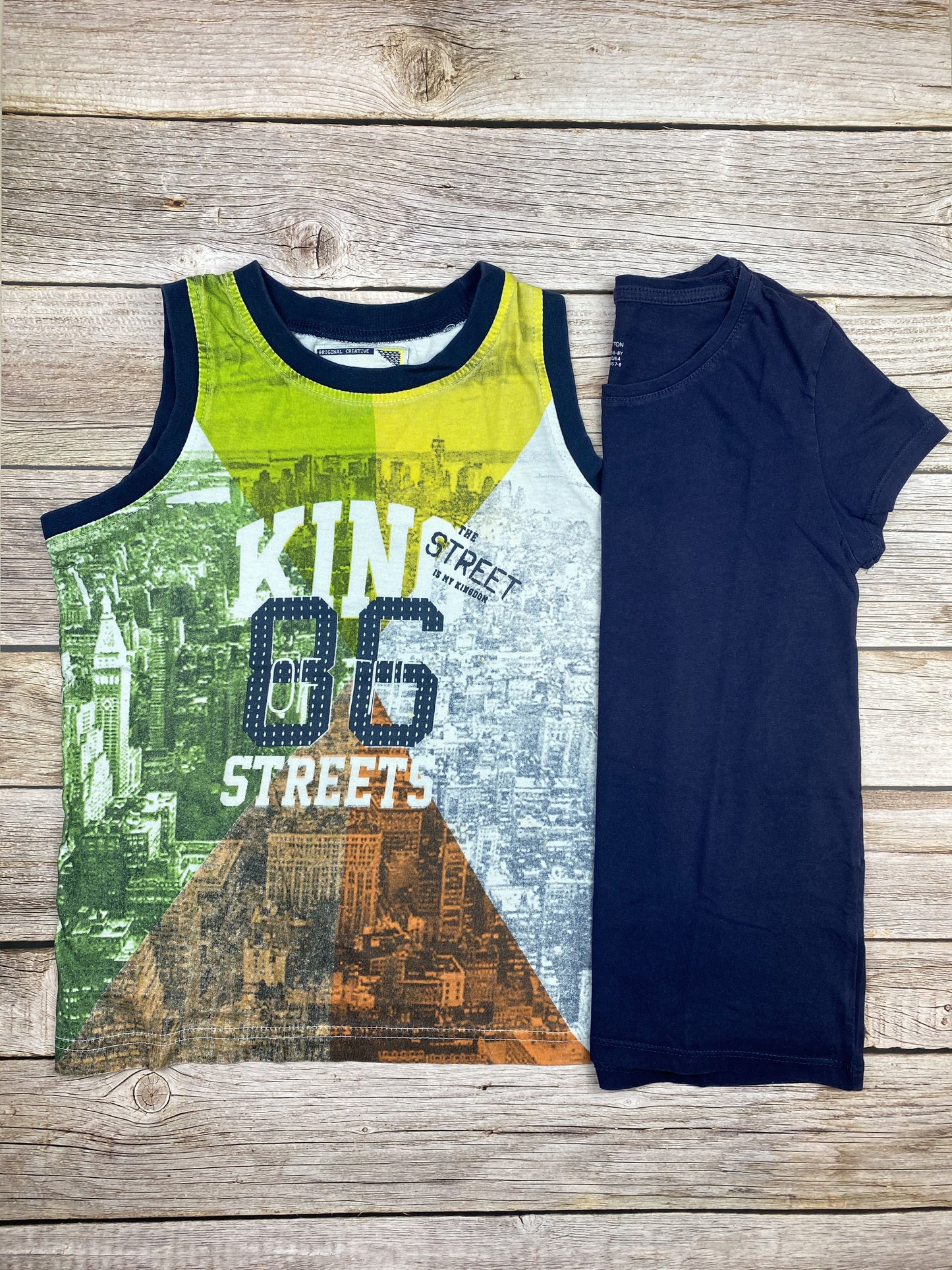 Set t-shirt senza manica e t-shirt manica corta