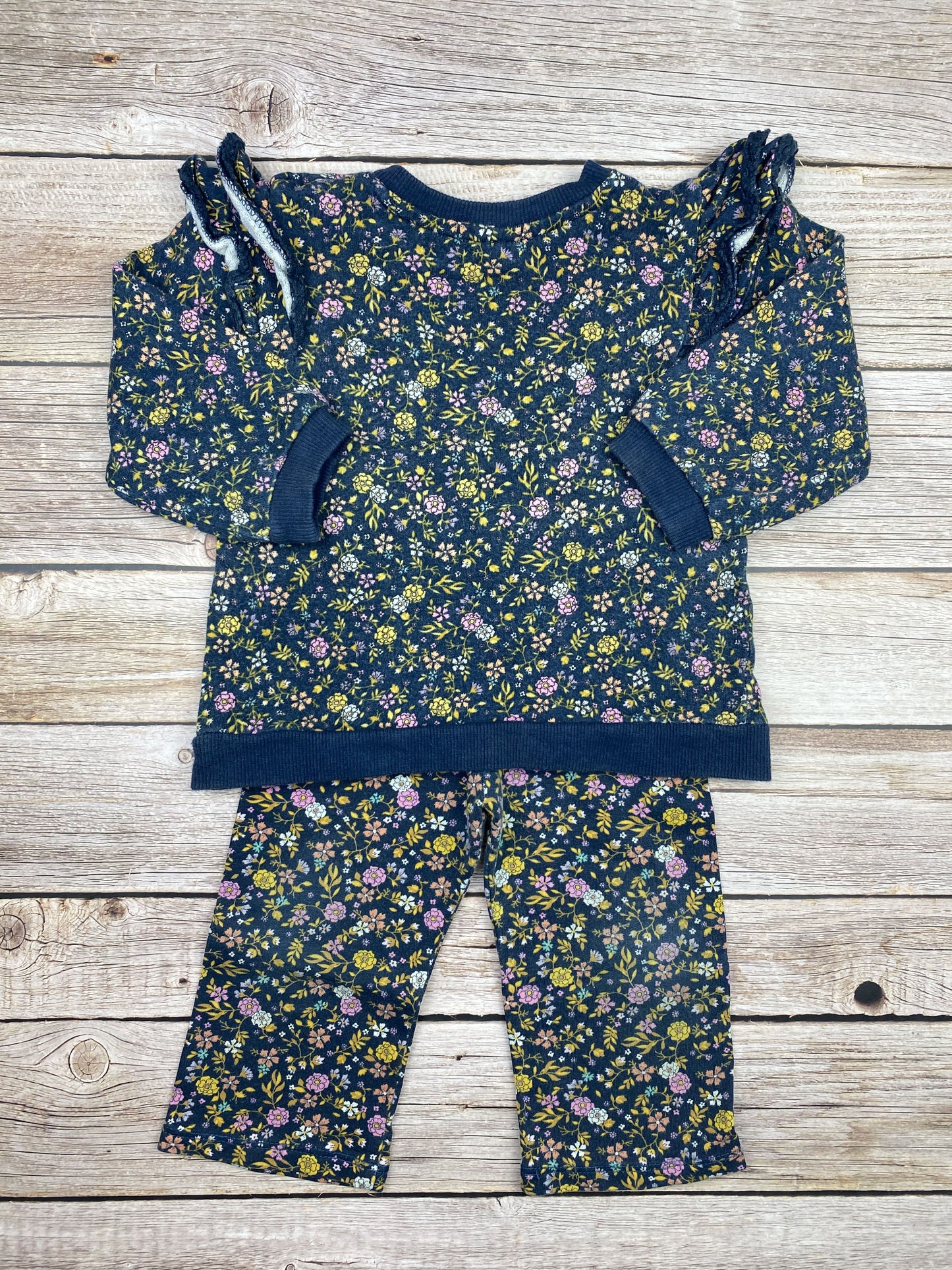 Set felpa girocollo e pantalone