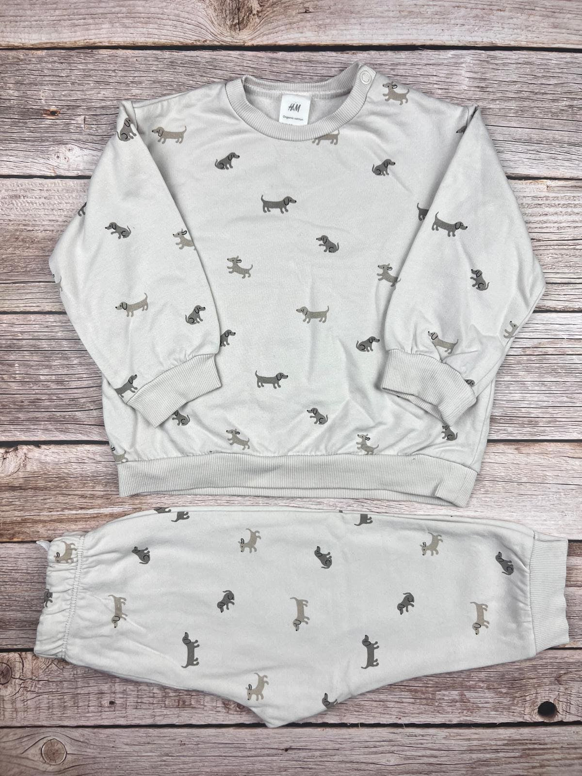 Set felpa girocollo e pantalone