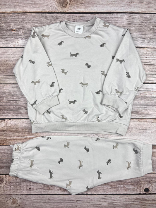 Set felpa girocollo e pantalone