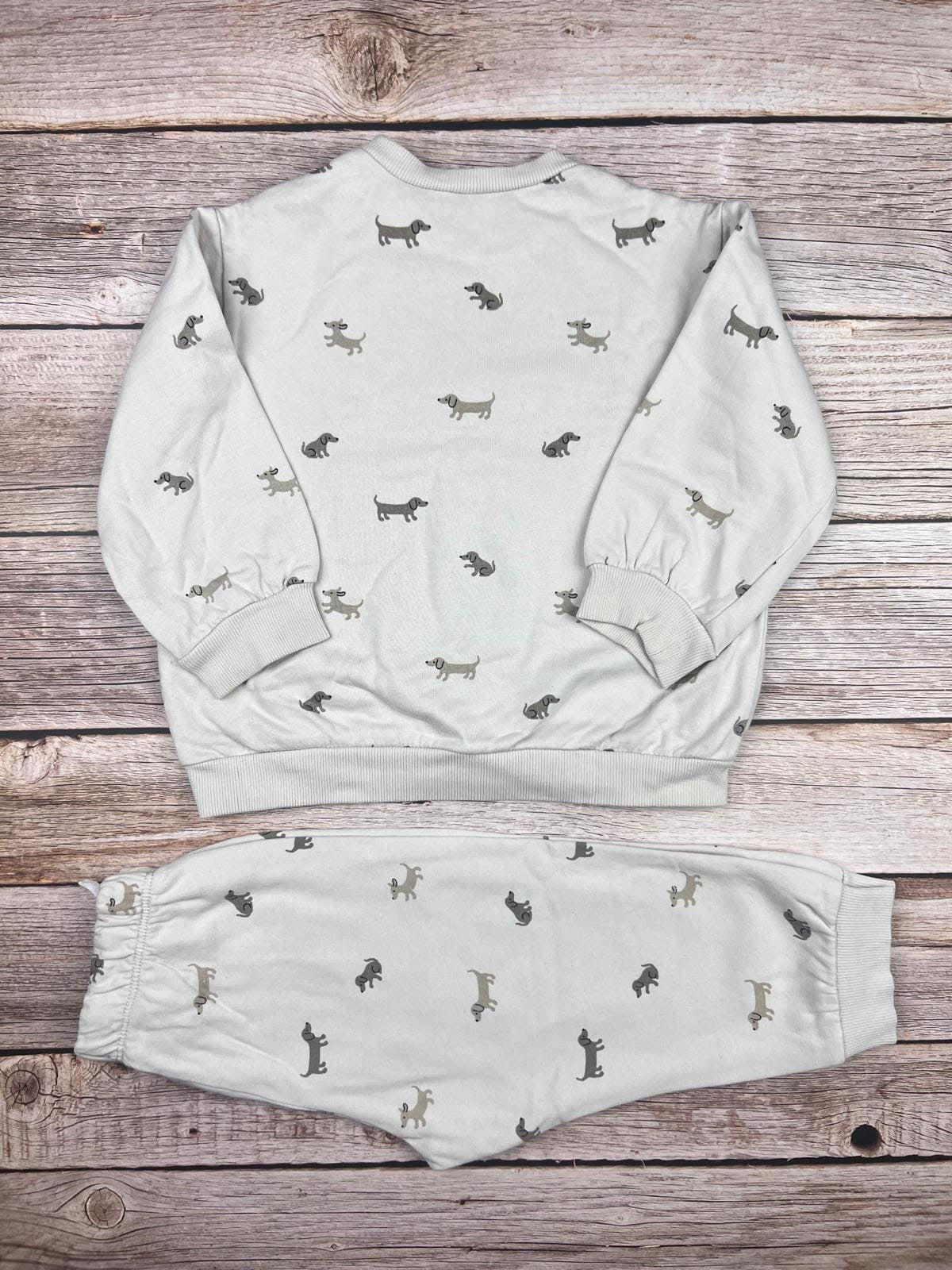 Set felpa girocollo e pantalone