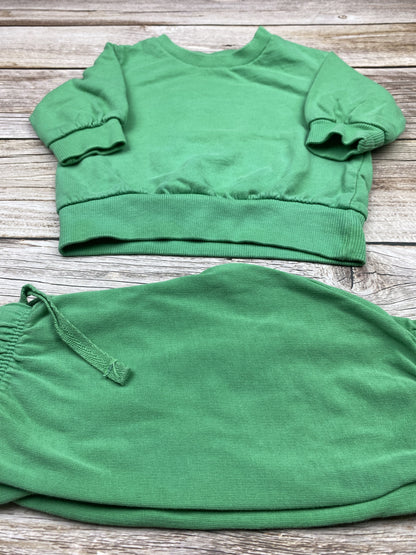 Set felpa girocollo e pantalone in jersey