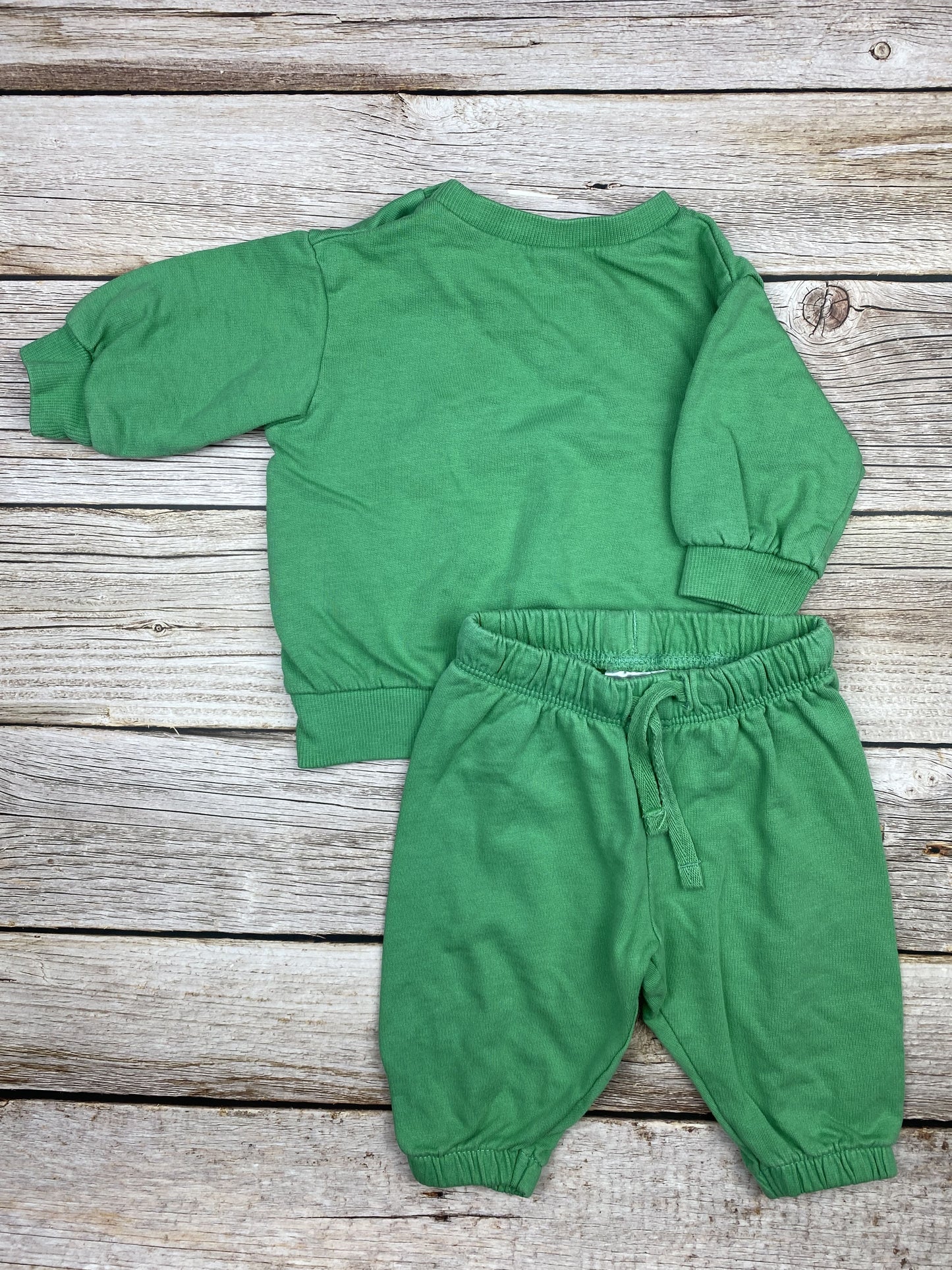 Set felpa girocollo e pantalone in jersey