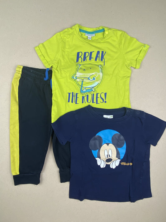 Set due t-shirt manica corta e pantalone