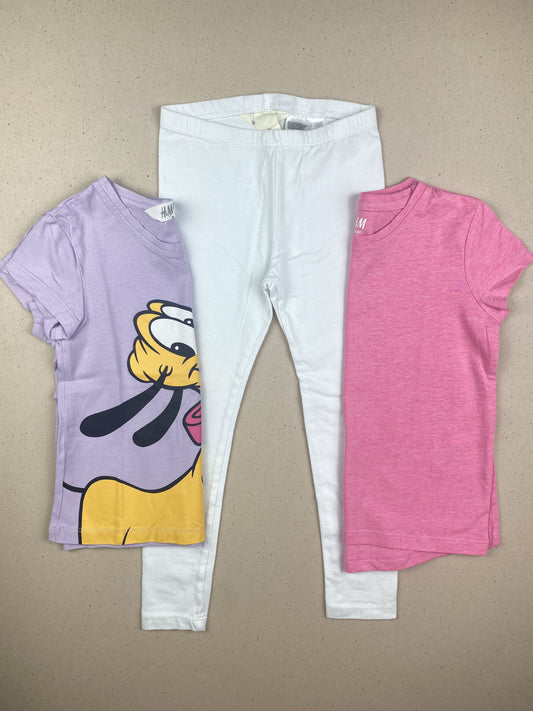 Set due t-shirt manica corta e pantalone leggins