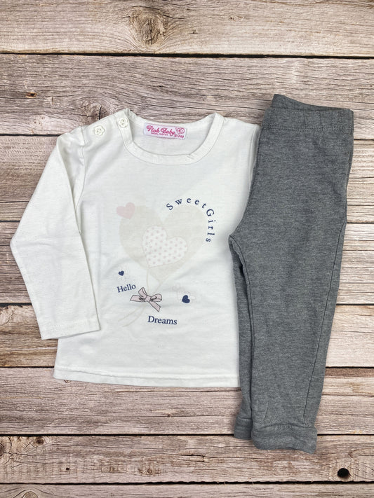 Set T-shirt manica lunga e pantalone