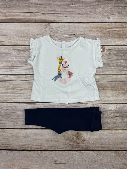 Set t-shirt manica corta e pantalone leggins