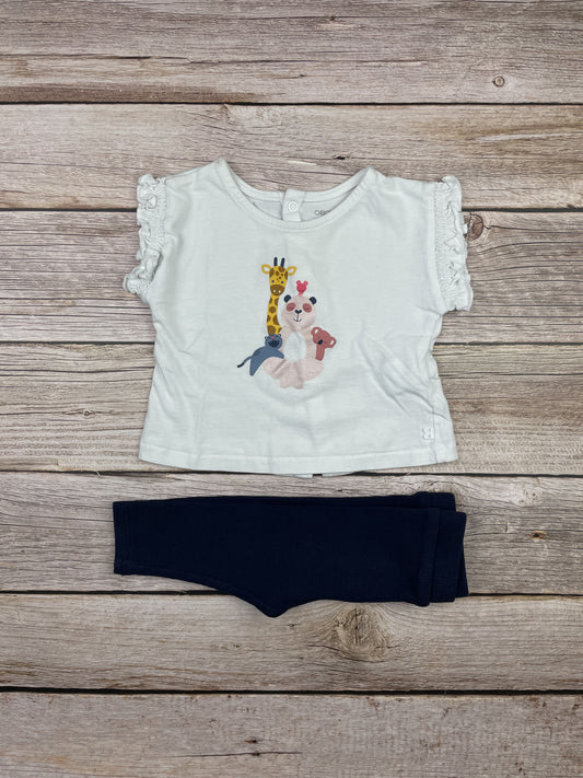 Set t-shirt manica corta e pantalone leggins