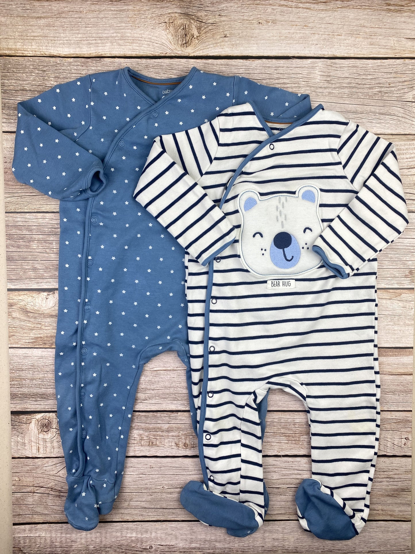 Set due tutine manica lunga con piedini