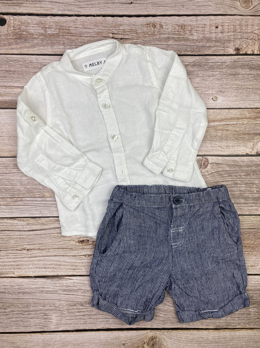 Set camicia manica lunga e pantaloncino