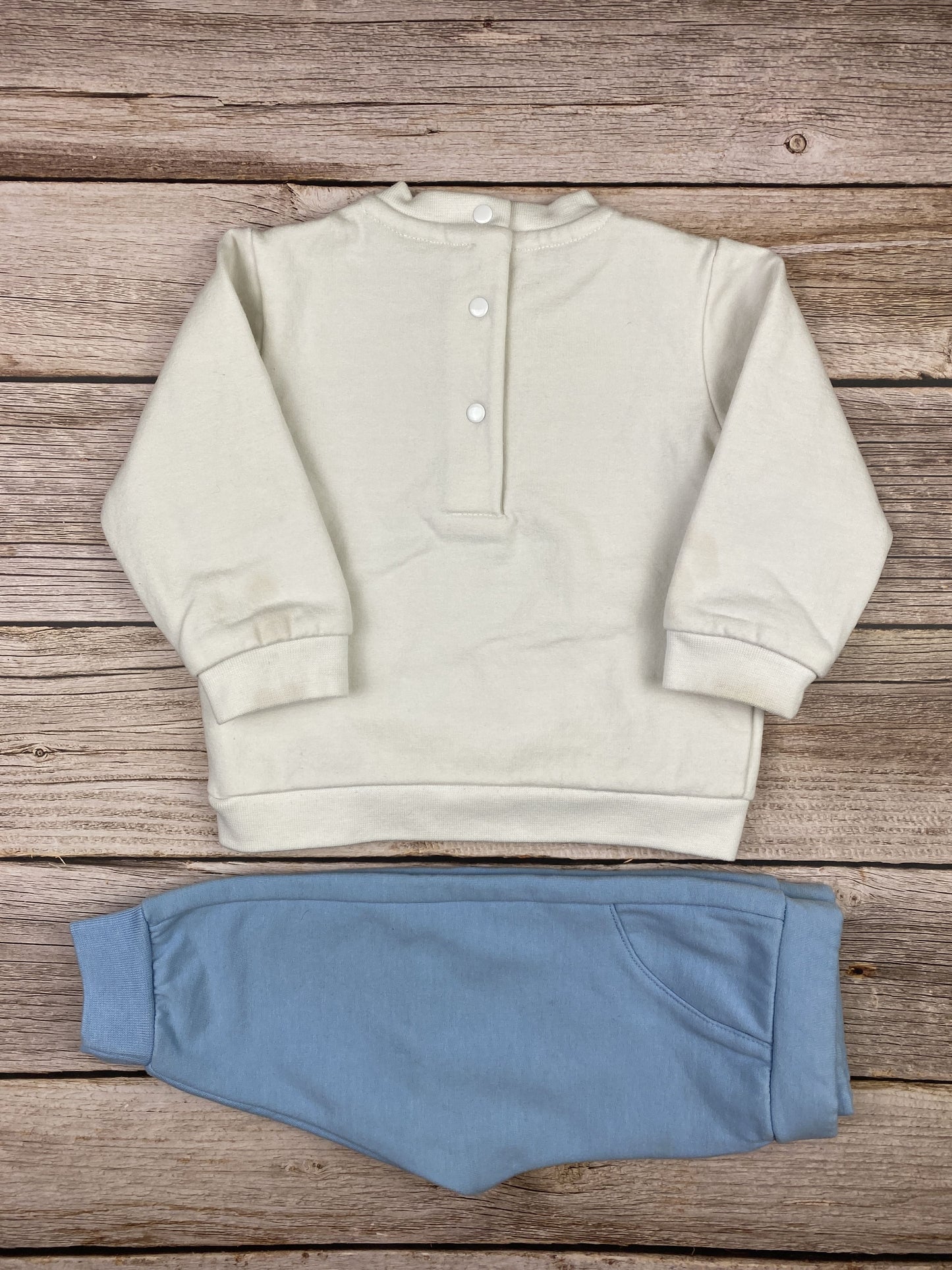 Set felpa girocollo e pantalone