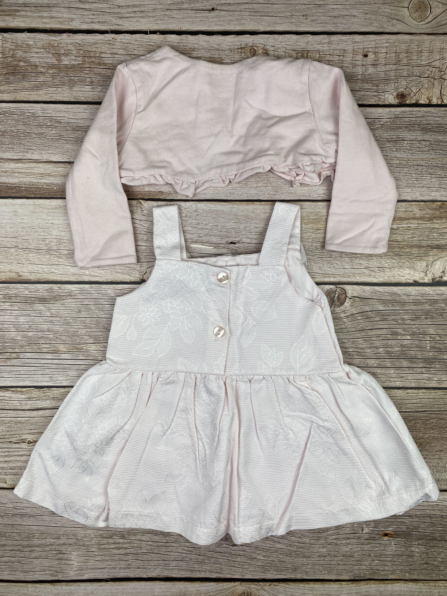 Set vestito senza manica e felpa coprispalle