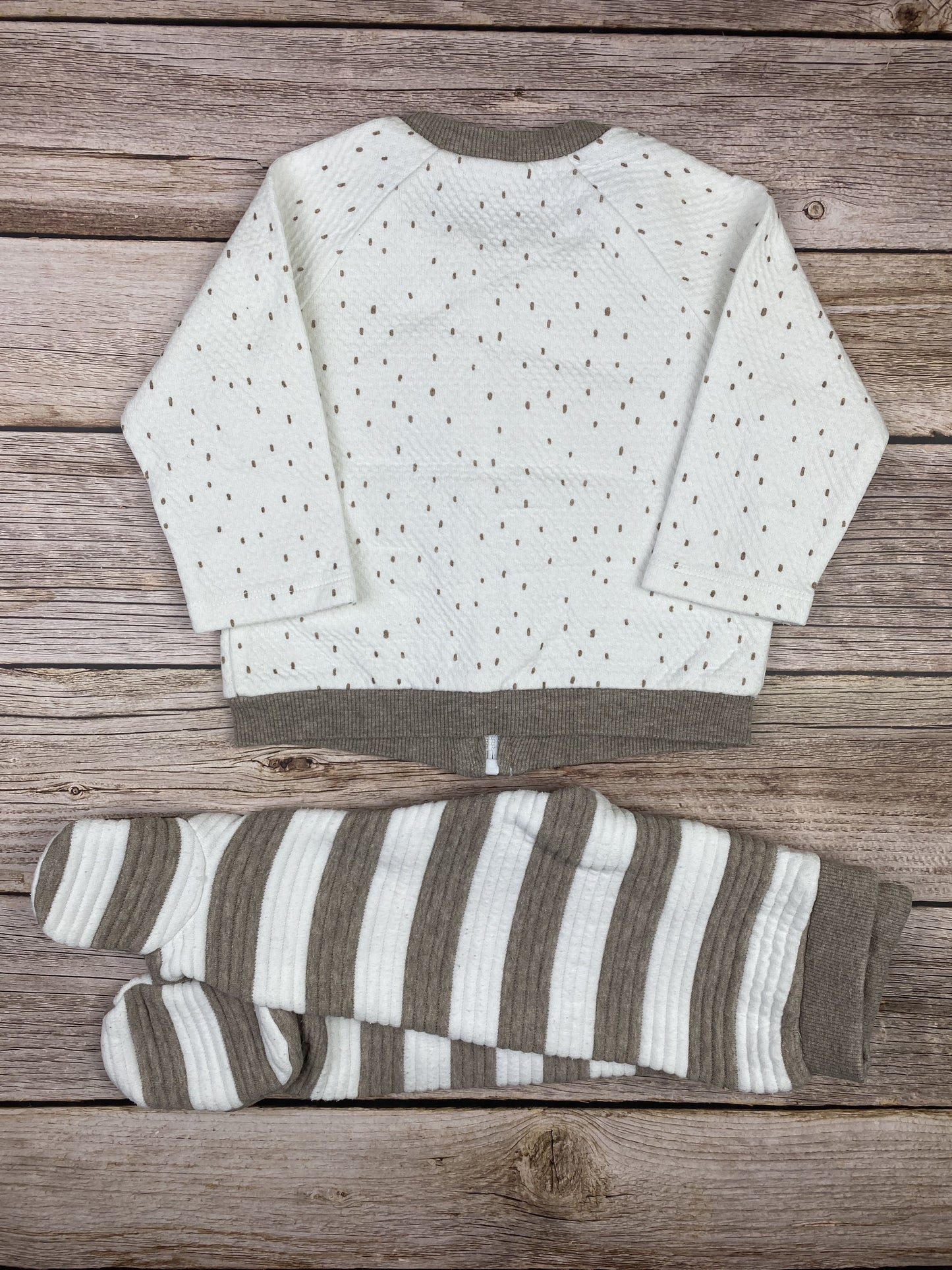 Set felpa con zip senza cappuccio e pantalone
