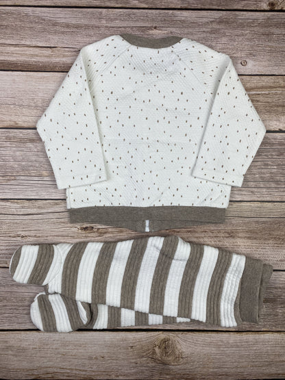 Set felpa con zip senza cappuccio e pantalone