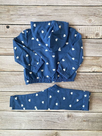 Set felpa con zip e cappuccio e pantalone