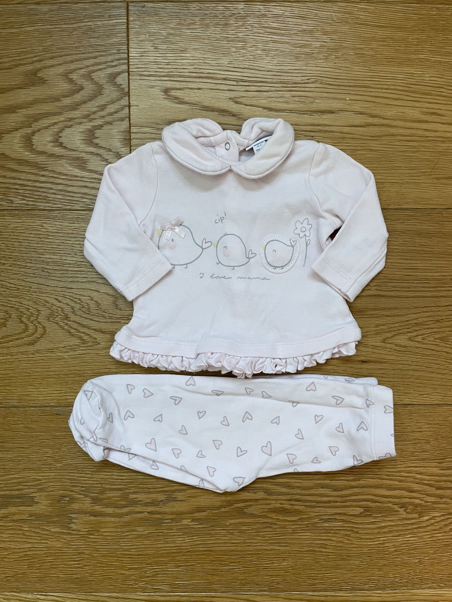 Set t-shirt manica lunga e pantalone con piedini