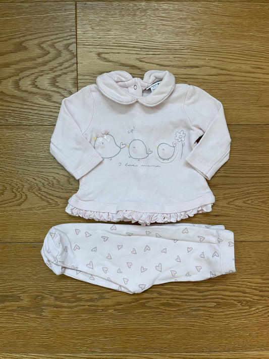 Set t-shirt manica lunga e pantalone con piedini