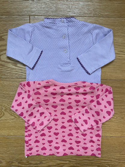 Set due t-shirt manica lunga