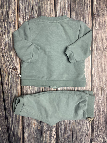 Set felpa con zip e pantalone