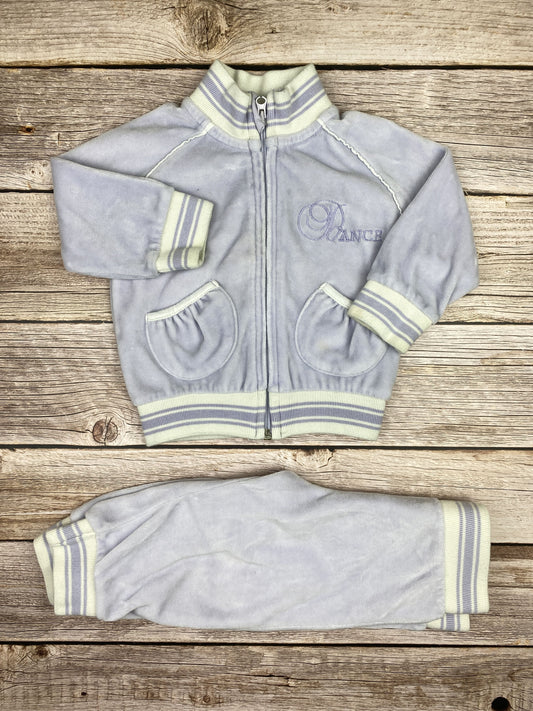 Set felpa con zip senza cappuccio e pantalone