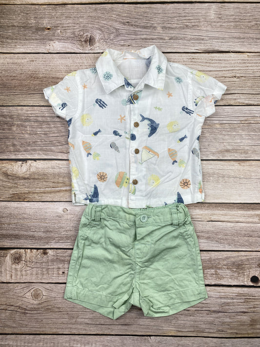 Set camicia manica corta e pantaloncino