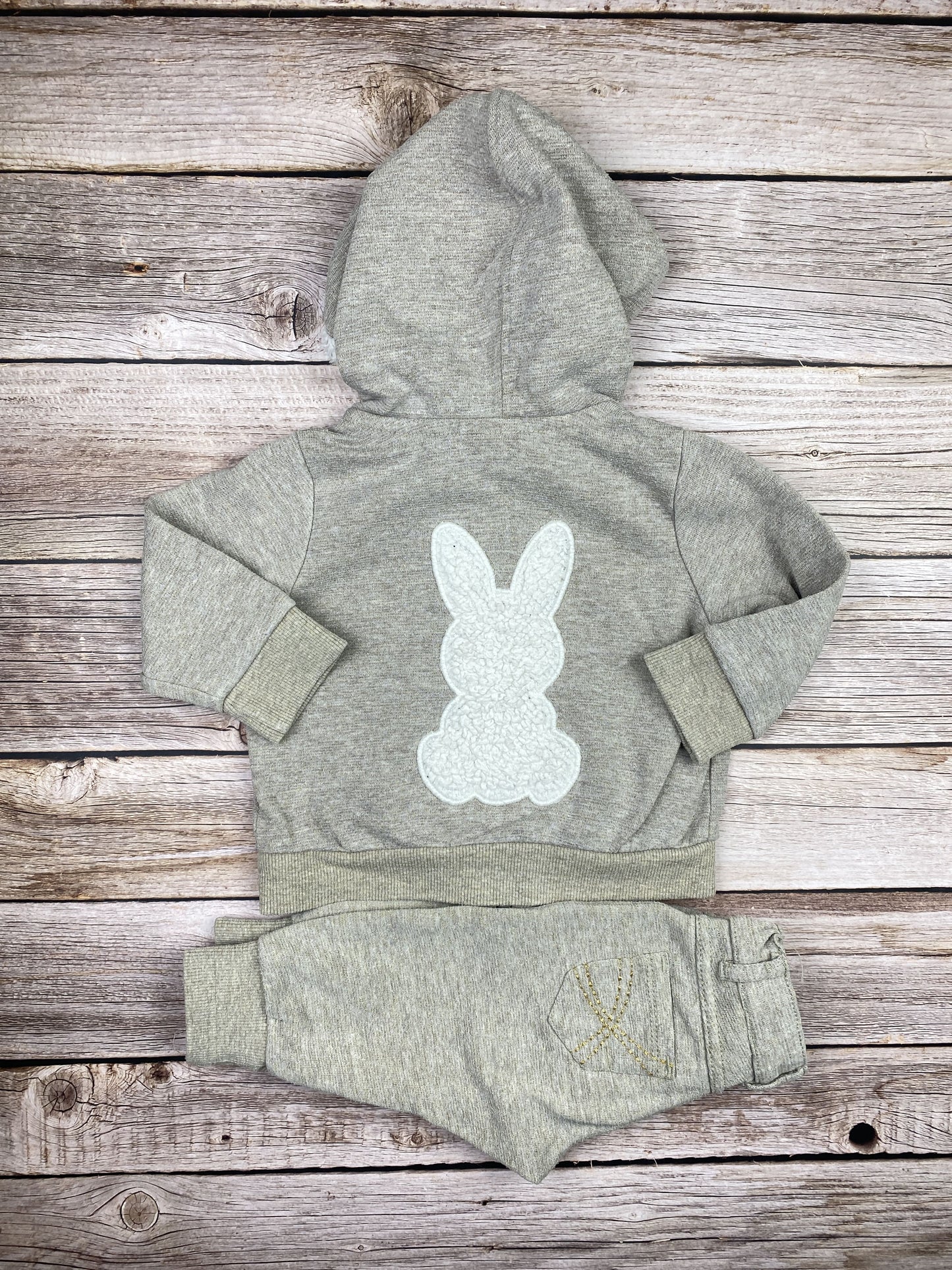 Set felpa con zip e cappuccio e pantalone