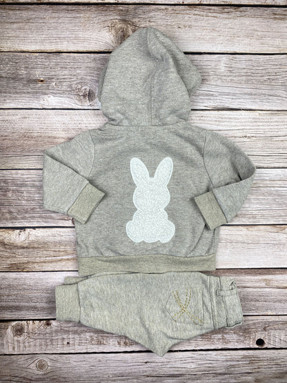 Set felpa con zip e cappuccio e pantalone