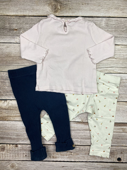 Set t-shirt manica lunga e due pantalone leggins