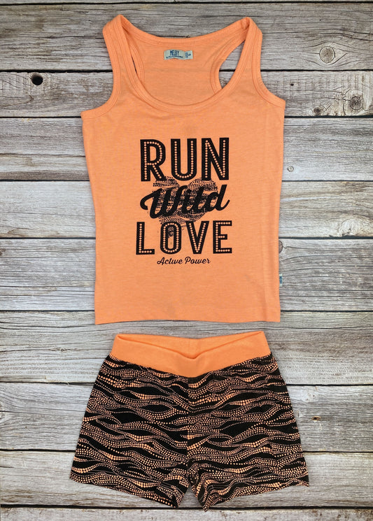 Set t-shirt senza manica e pantaloncino