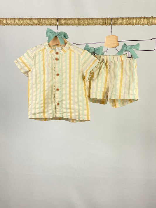 Set con camicia manica corta e pantaloncini