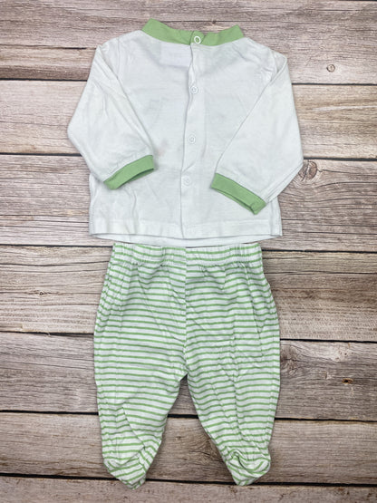 Set t-shirt manica lunga e pantalone con piedini