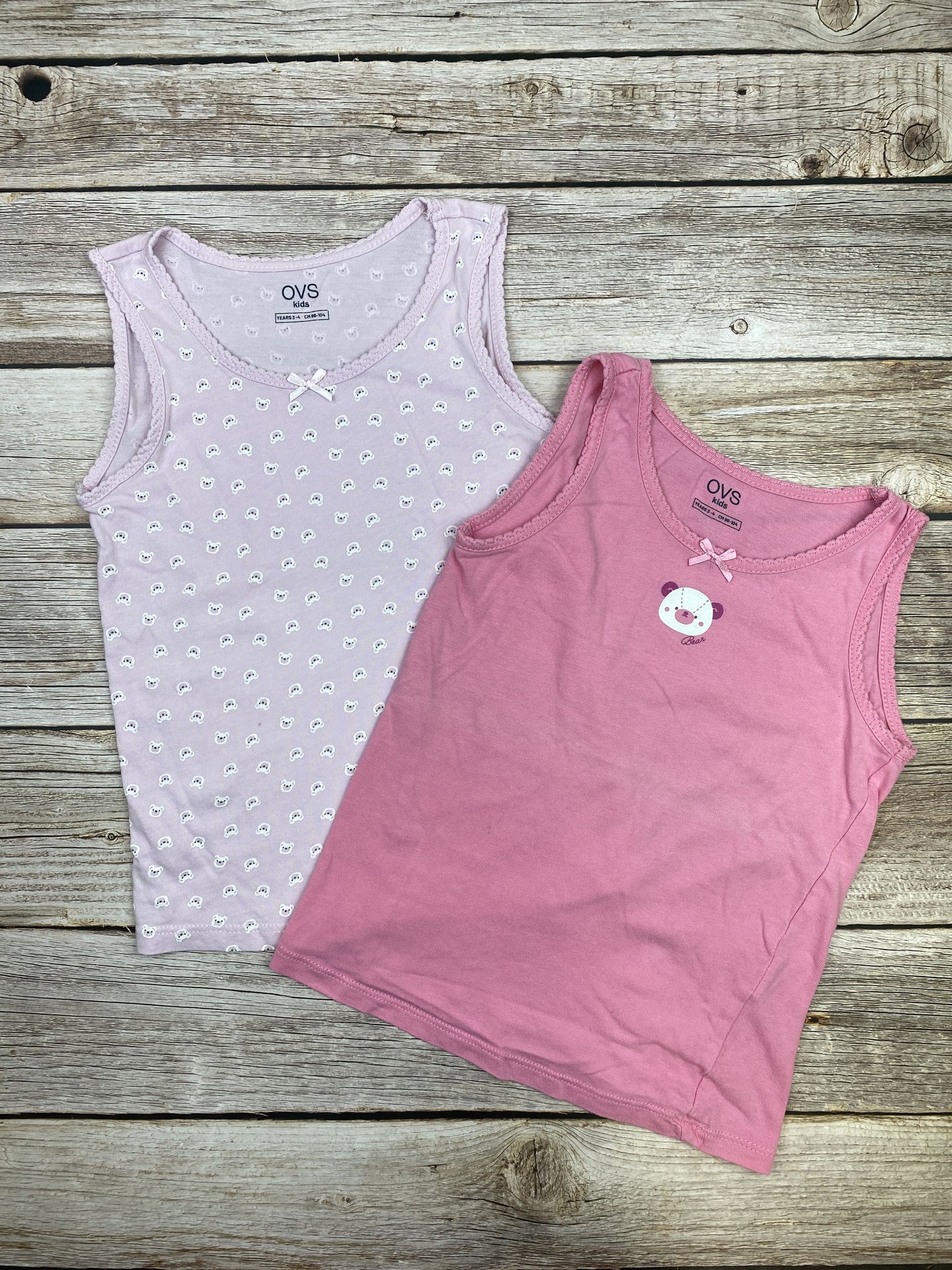 Set due t-shirt senza manica