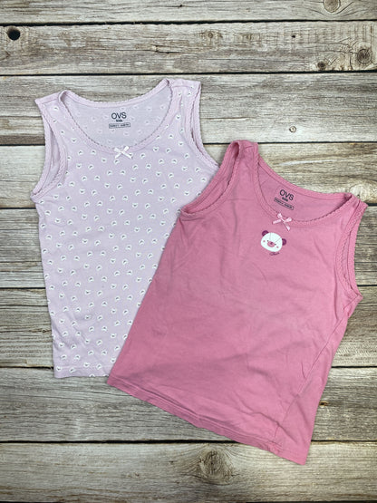 Set due t-shirt senza manica