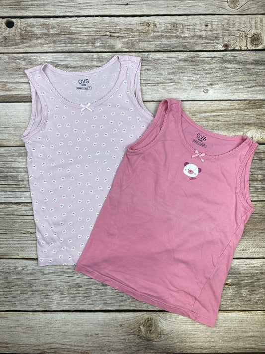 Set due t-shirt senza manica