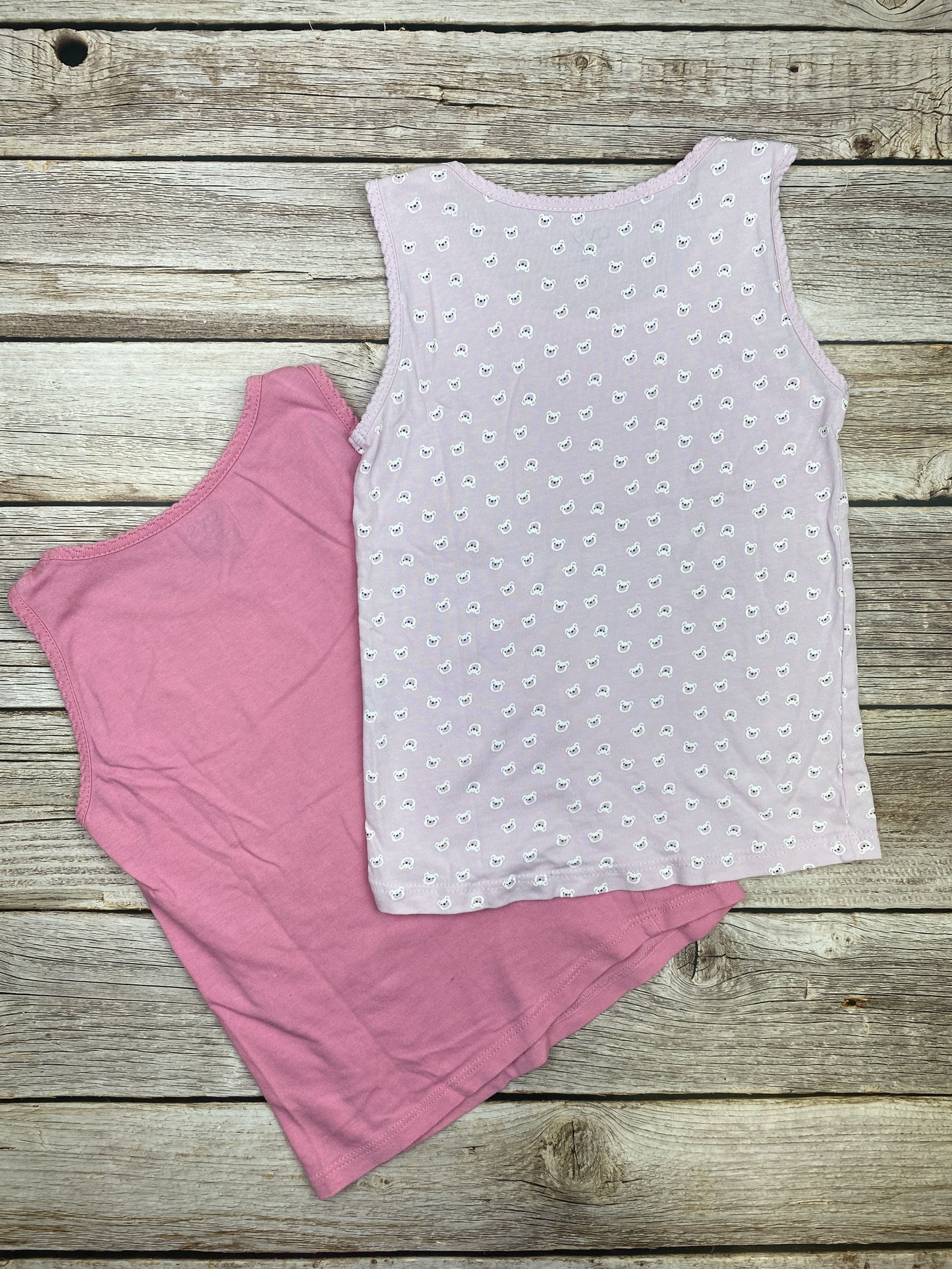 Set due t-shirt senza manica