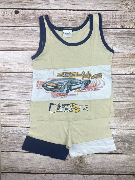 Set t-shirt senza manica e pantaloncino