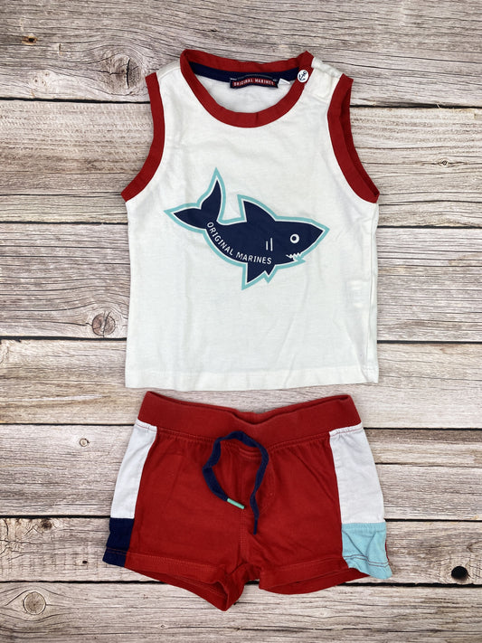 Set t-shirt senza manica e pantaloncino